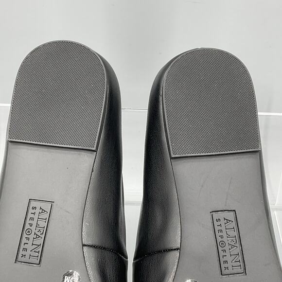 NEW Alfani Women’s Metallic Neptoon Square Toe Slip on Flats Black Size 7.5M - Picture 9 of 10